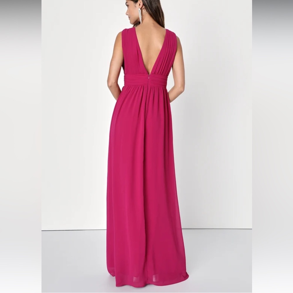 Lulu's Fuchsia Maxi Dress Small - Picture 2 of 5